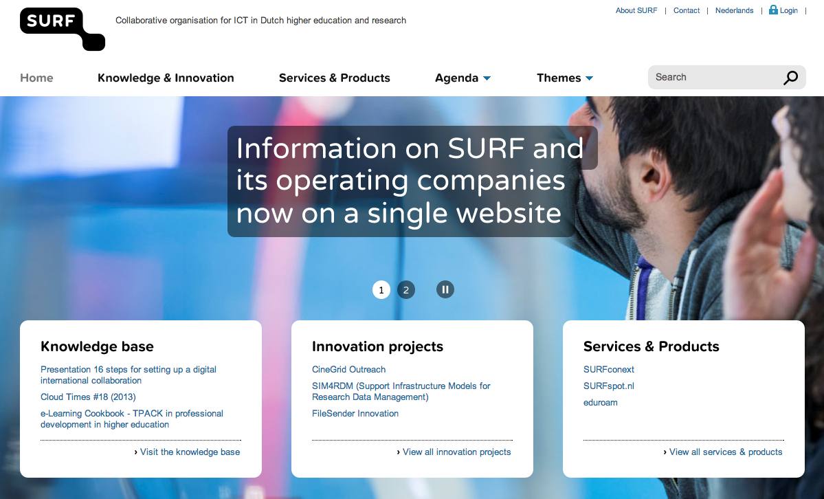 New website CMS SURF based on Hippo