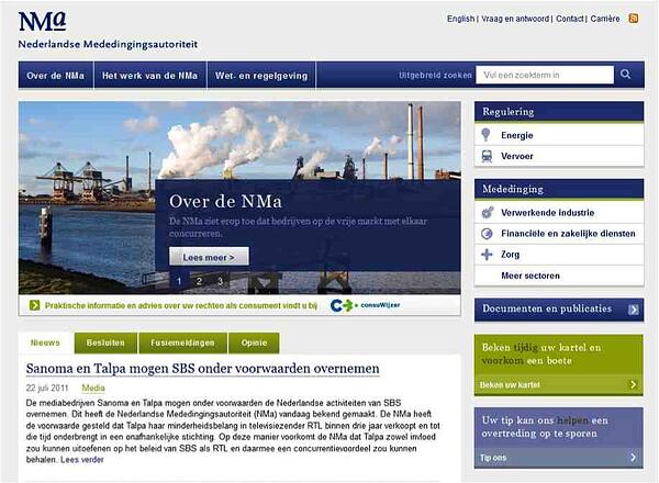 Website NMa after content migration