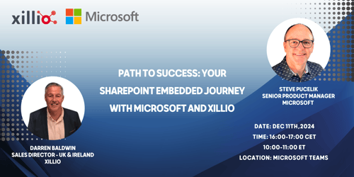 Webinar: Path to success: Your SharePoint Embedded journey with Microsoft and Xillio