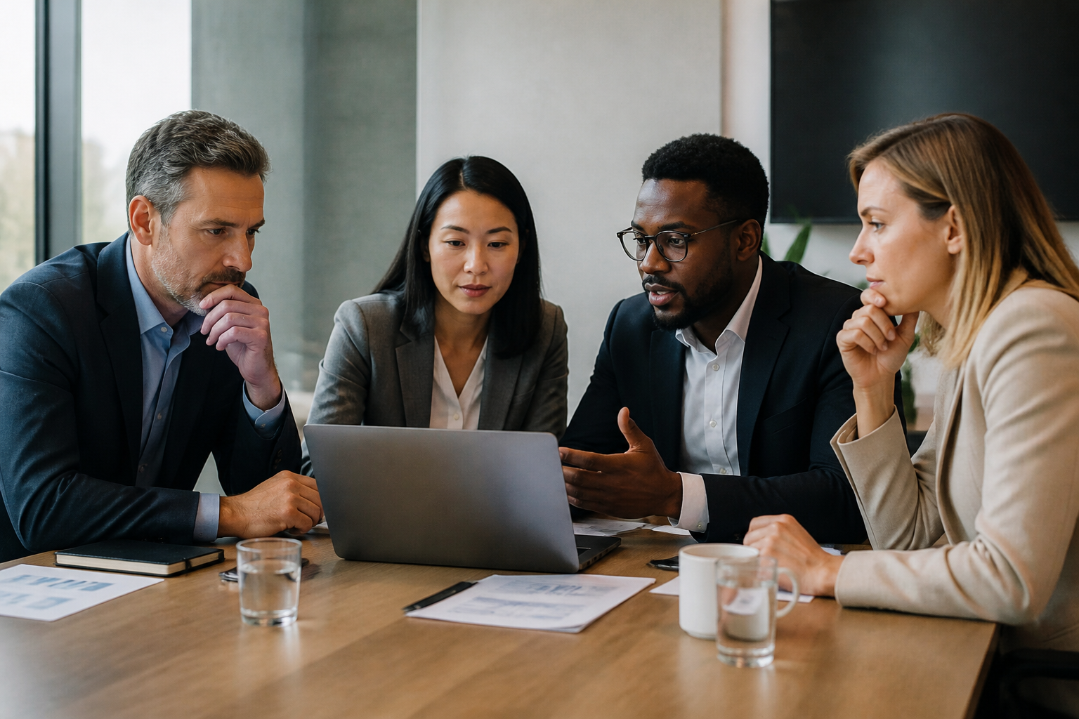Corporate Executives Debating Documentum And SharePoint