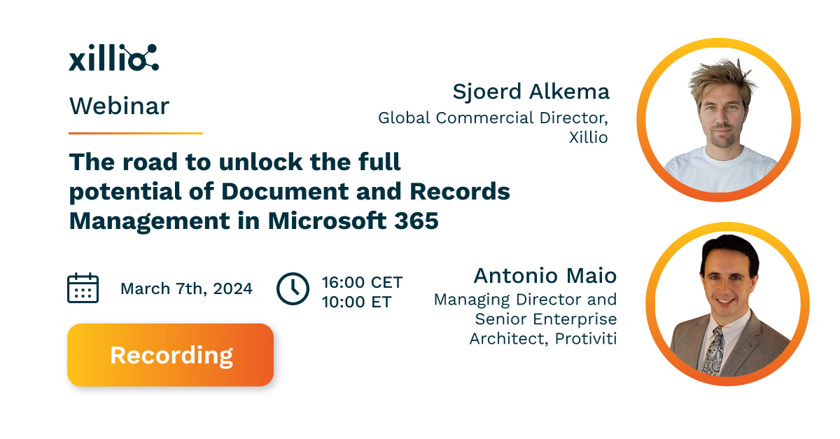 The road to unlock the full potential of Document and Records Management in Microsoft 365