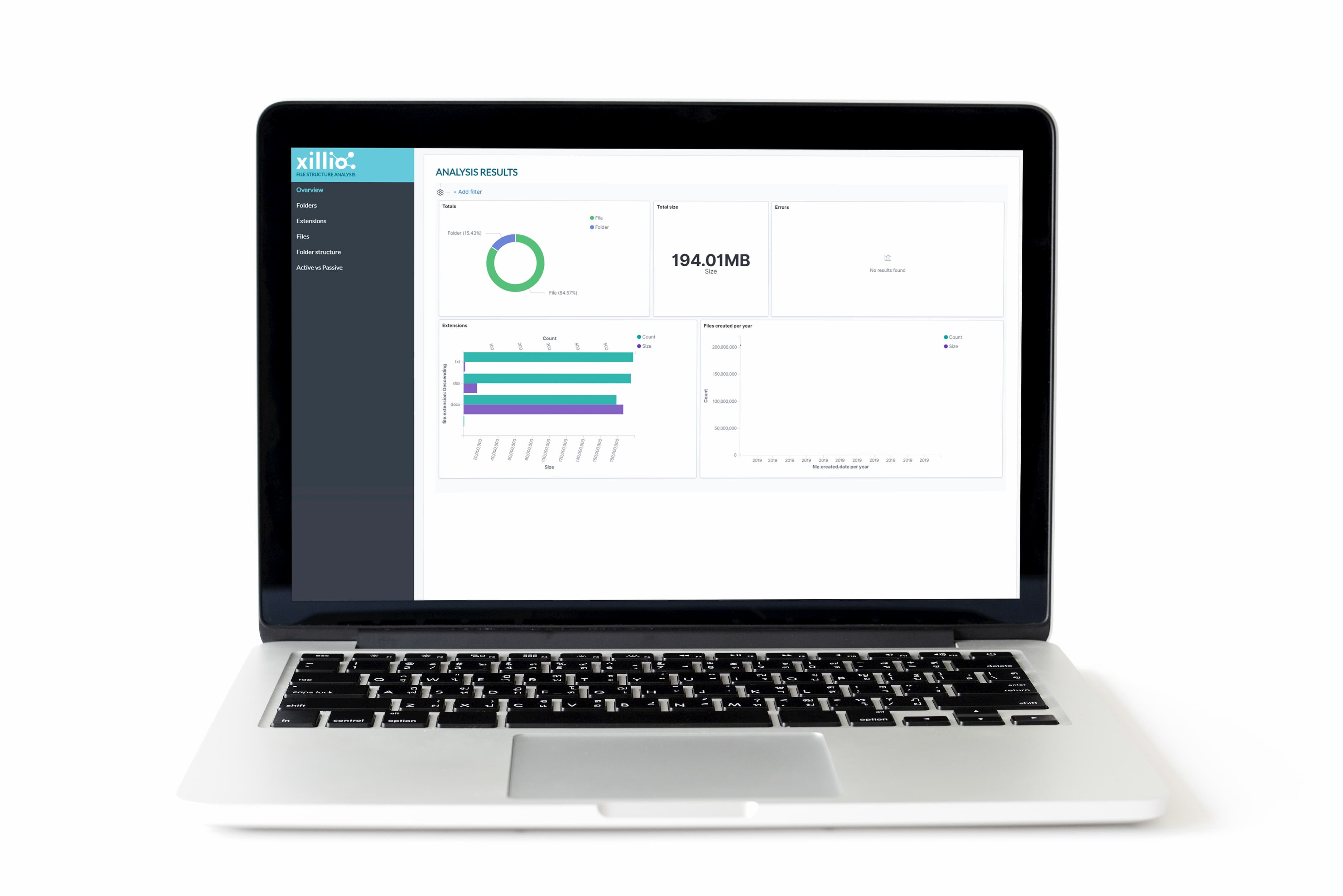 Analyze your file shares network drives with Xillio