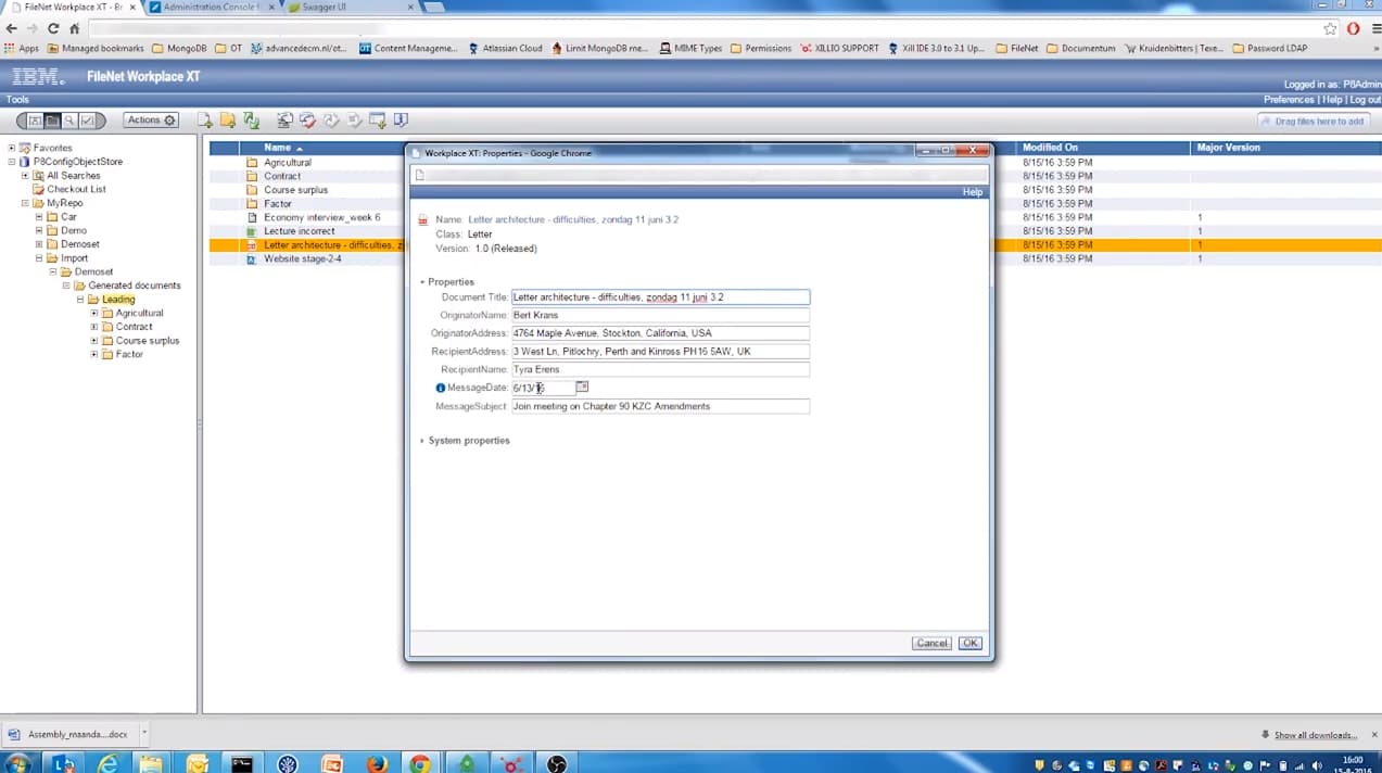 Import into Filenet Video