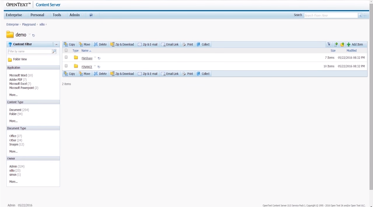 Quickly import data into OpenText